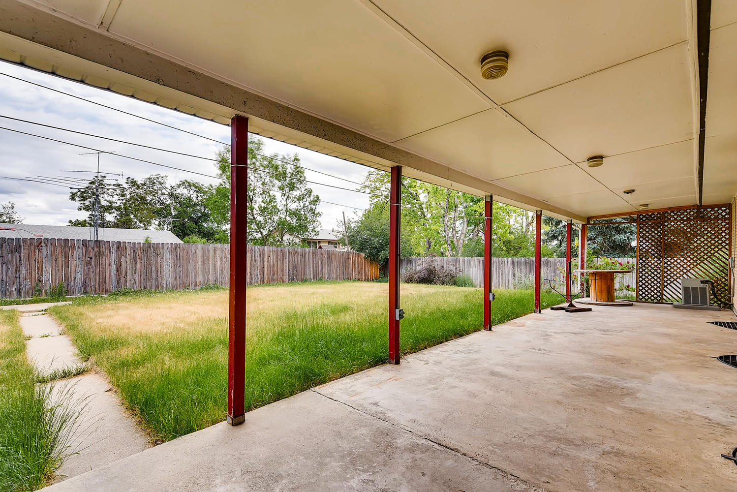 REAL ESTATE LISTING: 1025 W 101st Place Northglenn Back Porch and Yard
