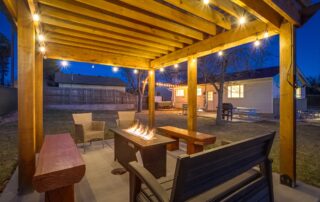 REAL ESTATE LISTING: 2502 Mount Vernon St Pergola and Fire Pit