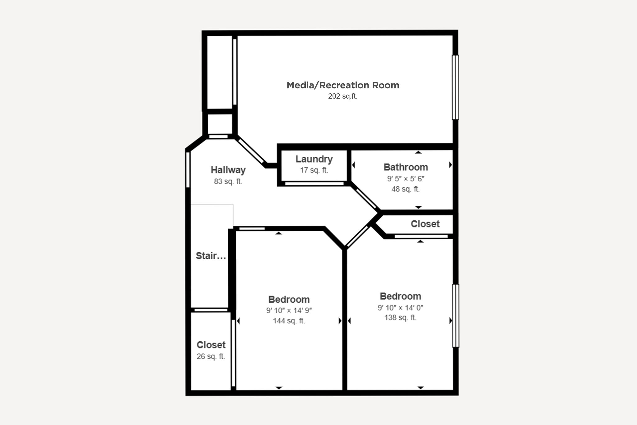 REAL ESTATE LISTING: 221 Rockledge Circle Lyons Lower Level Floor Plan