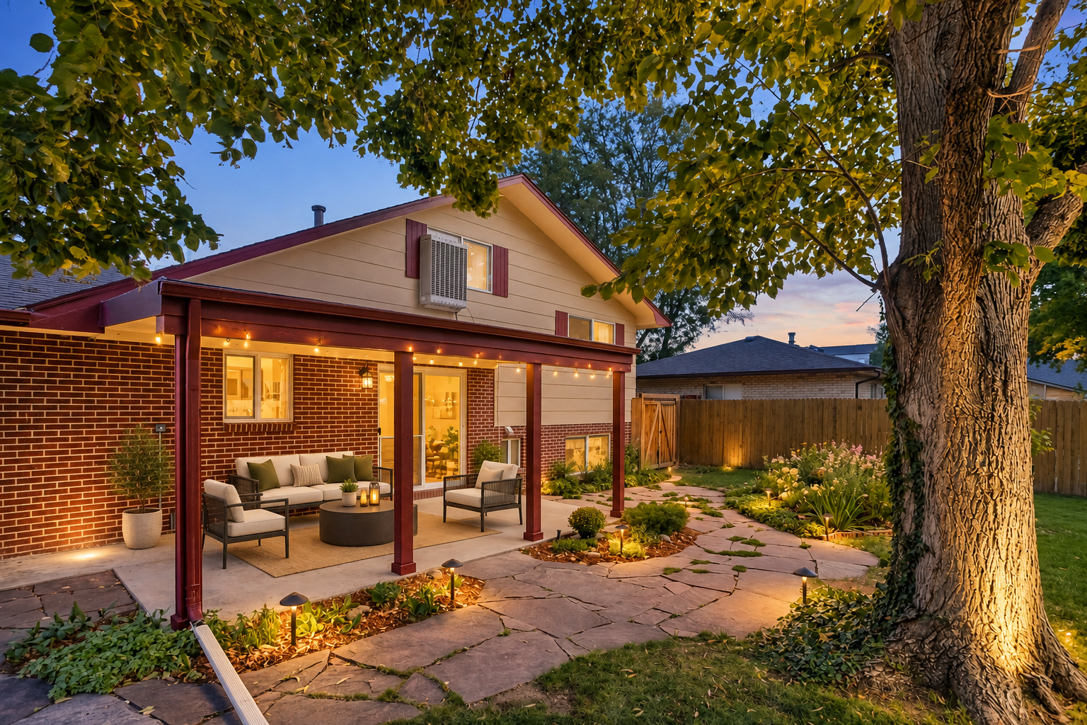 REAL ESTATE LISTING: 1423 Frontier St Covered Patio